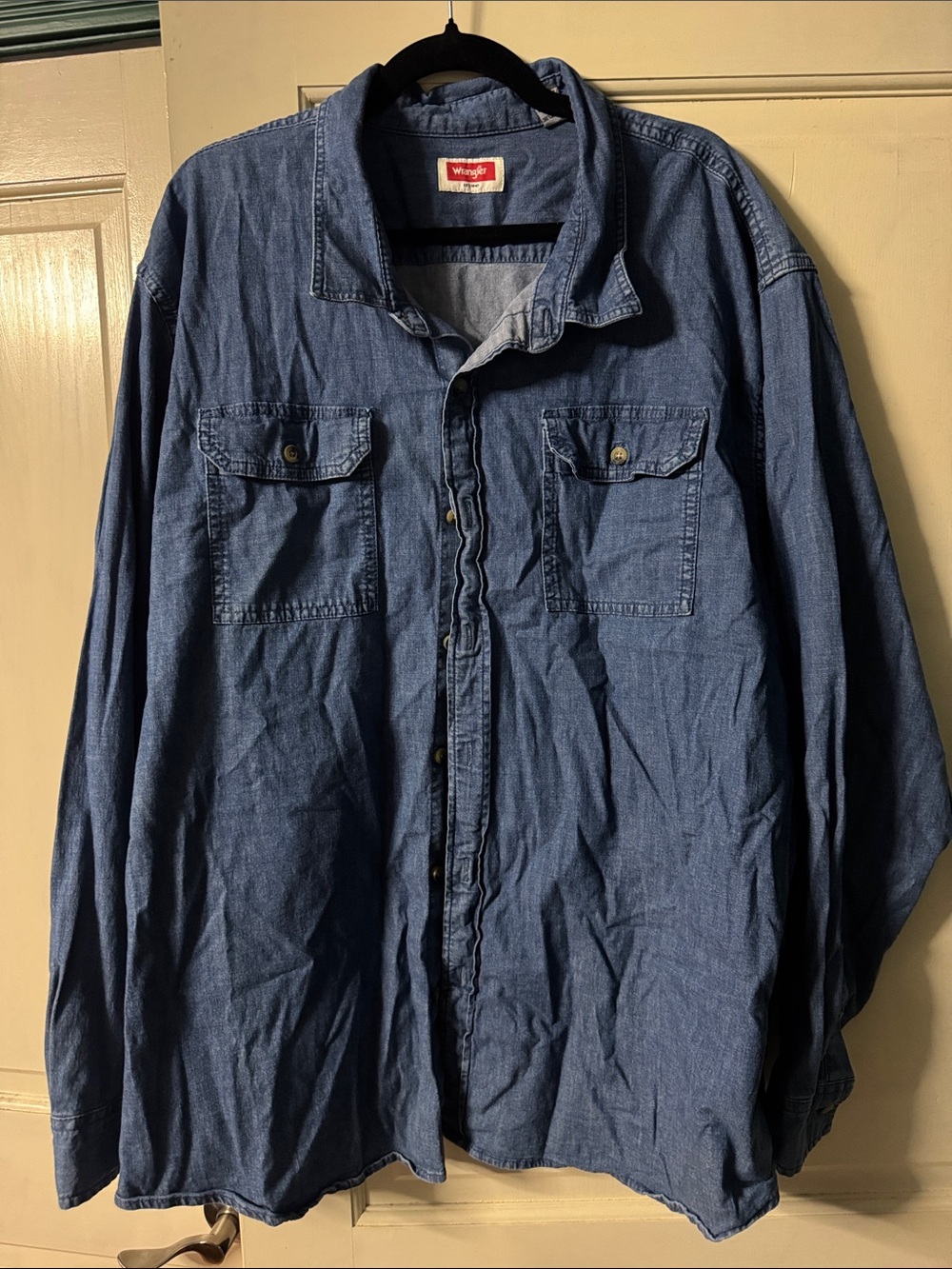 Men’s Wrangler Blue Denim Shirt